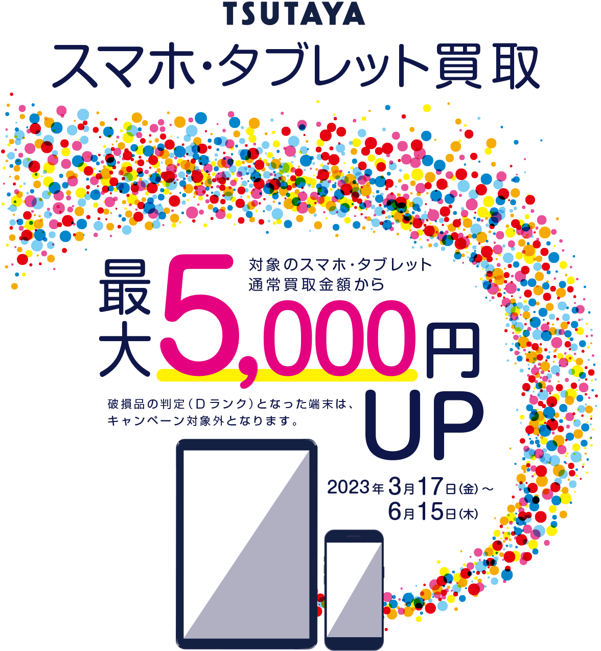 スマホ買取最大5,000円UP!!